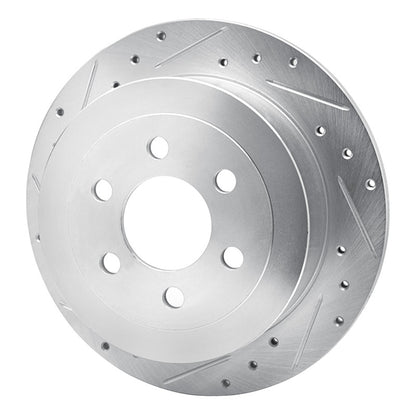 R1 Concepts R1 03-04 Dodge DAKOTA RWD Rear Left Drilled & Slotted Silver Brake Rotor