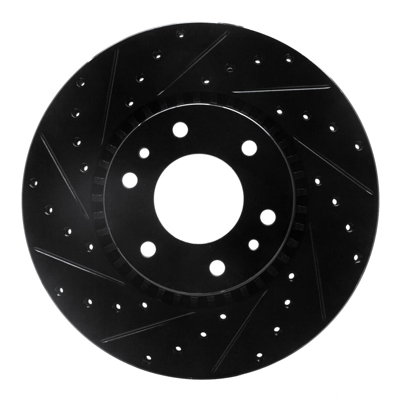 R1 Concepts R1 02-09 Buick Rainier Front Left Drilled & Slotted Black Brake Rotor