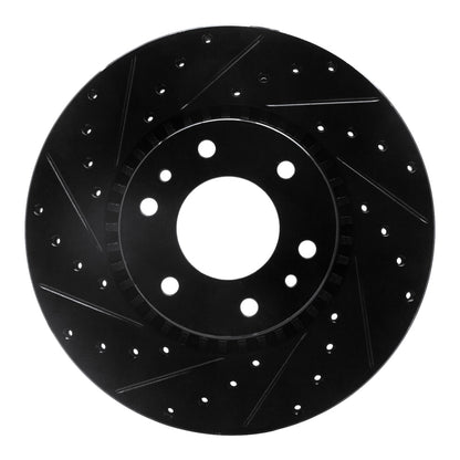 R1 Concepts R1 02-09 Buick Rainier Front Left Drilled & Slotted Black Brake Rotor