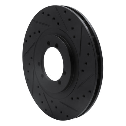 R1 Concepts R1 96-06 Hummer H1 Rear Right Front Right Drilled & Slotted Black Brake Rotor