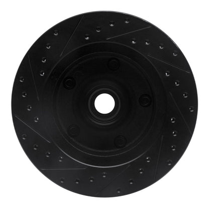 R1 Concepts R1 73-93 Ford E-100 Econoline Front Right Drilled & Slotted Black Brake Rotor