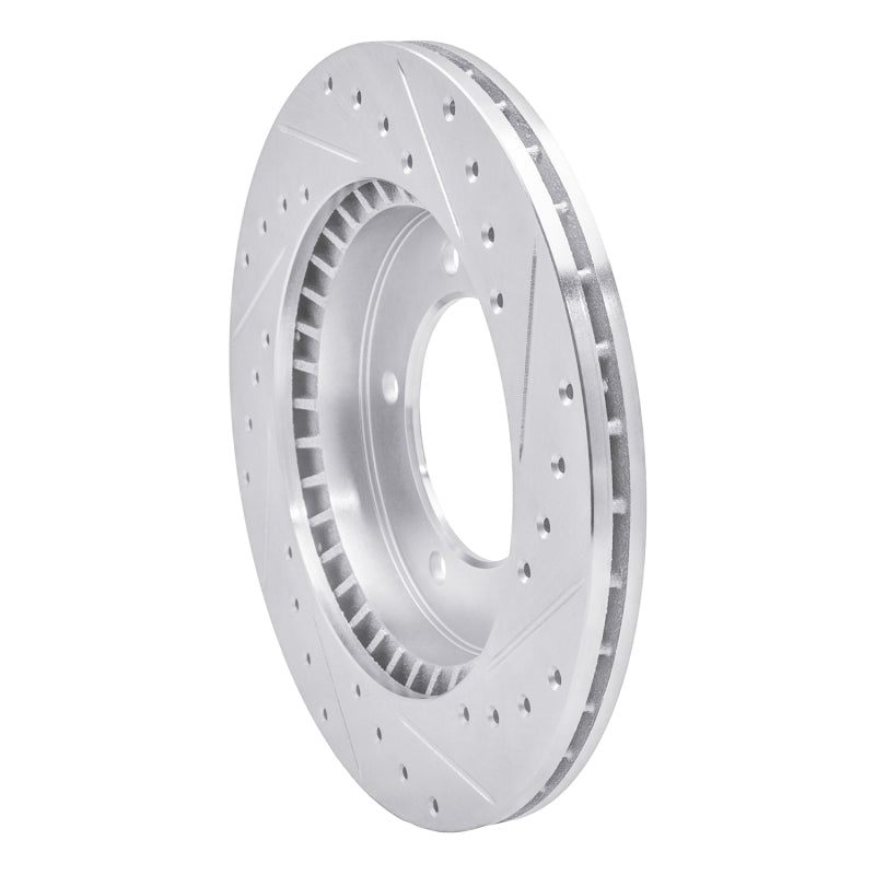 R1 Concepts R1 96-98 Suzuki SIDEKICK Front Left Drilled & Slotted Silver Brake Rotor