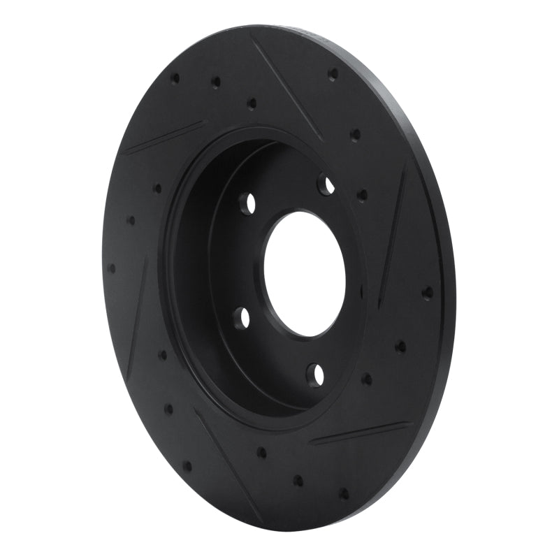 R1 Concepts R1 92-05 Buick LeSabre Rear Left Drilled & Slotted Black Brake Rotor