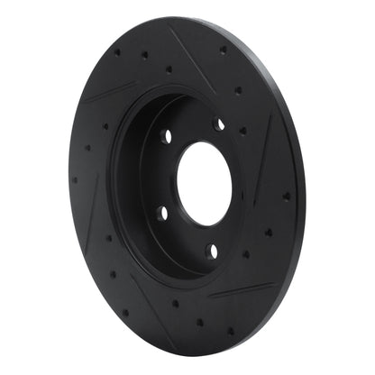 R1 Concepts R1 92-05 Buick LeSabre Rear Left Drilled & Slotted Black Brake Rotor