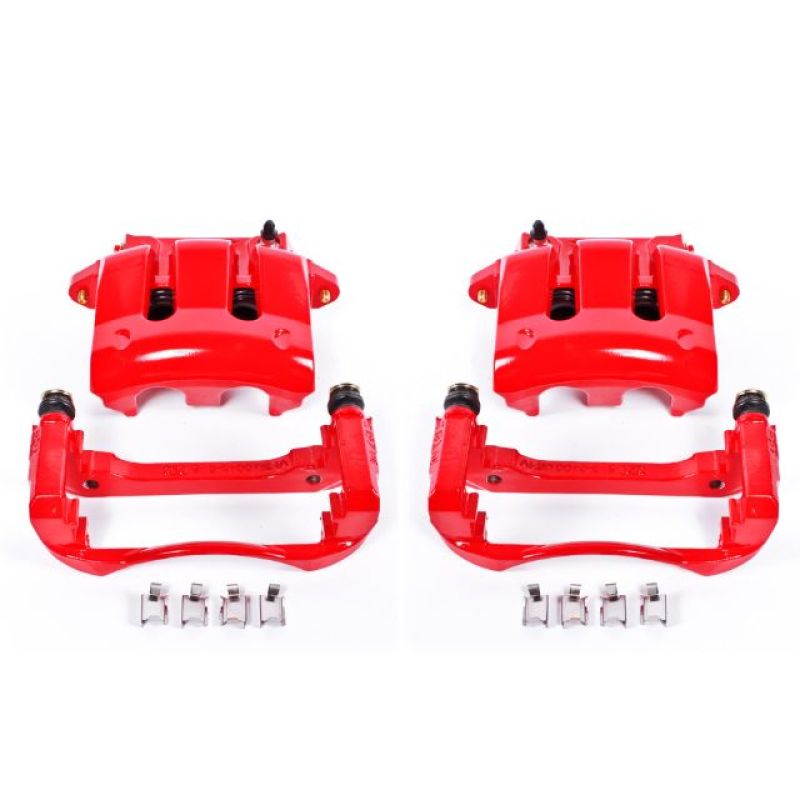 PowerStop Power Stop 05-10 Ford Mustang Front Red Calipers w/Brackets - Pair
