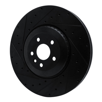 R1 Concepts R1 21-25 Jaguar F-Pace Front Left Drilled & Slotted Black Brake Rotor