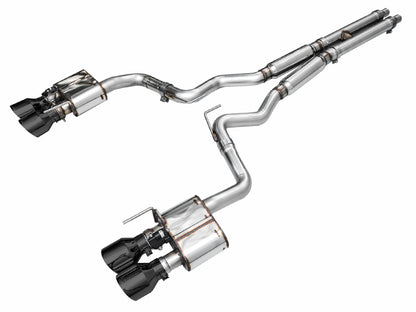 AWE Tuning AWE 2024 Ford Mustang Dark Horse S650 RWD SwitchPath Cat-Back Exhaust w/ Quad Diamond Black Tips