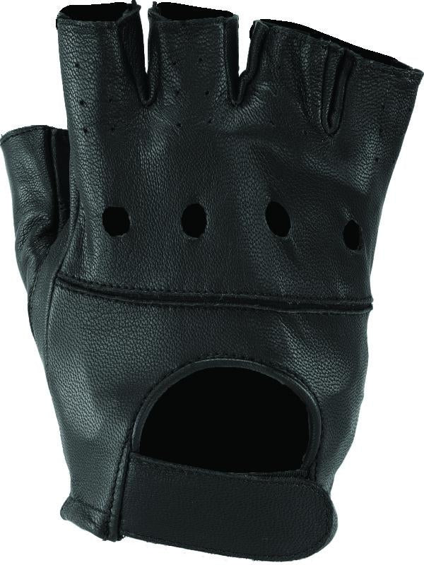 Kuryakyn Leather By River Road Hollister Shorty Gloves Black - XL