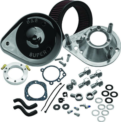 S&S Cycle 93-06 Carbureted BT/07-10 Softail CVO Models Teardrop Air Cleaner Kit - Gloss Black