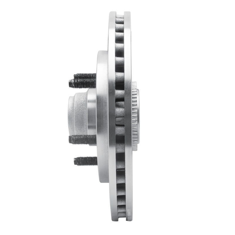 R1 Concepts R1 99-04 Ford Expedition Front Right Drilled & Slotted Silver Brake Rotor