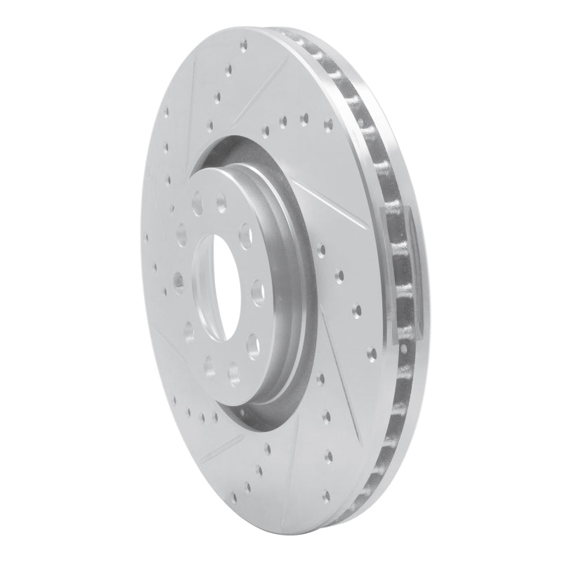 R1 Concepts R1 98-09 Audi A4 Quattro Front Left Drilled & Slotted Silver Brake Rotor