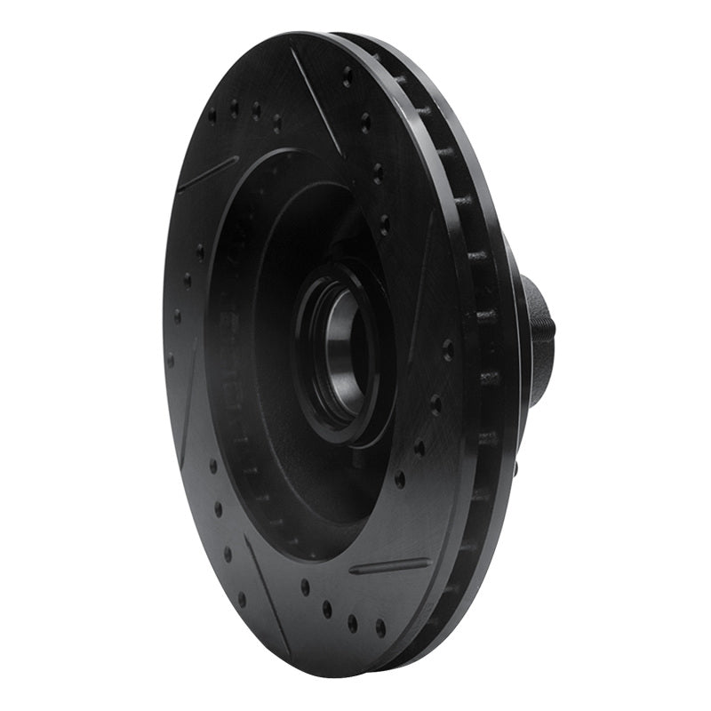 R1 Concepts R1 1978-1990 Buick Estate Wagon Front Left Drilled & Slotted Black Brake Rotor