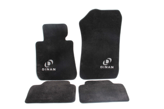 Dinan 17-20 BMW 430i F32/F82 Signature Floor Mats Black w/ Silver Logo - Set of 4