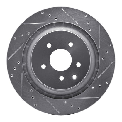 R1 Concepts R1 09-20 Nissan 370Z Rear Right Drilled & Slotted Silver Brake Rotor