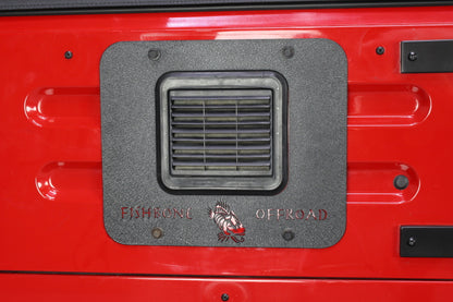 Fishbone Offroad 97-06 Jeep Wrangler TJ Tailgate Plate - Black Textured Powdercoat Aluminum