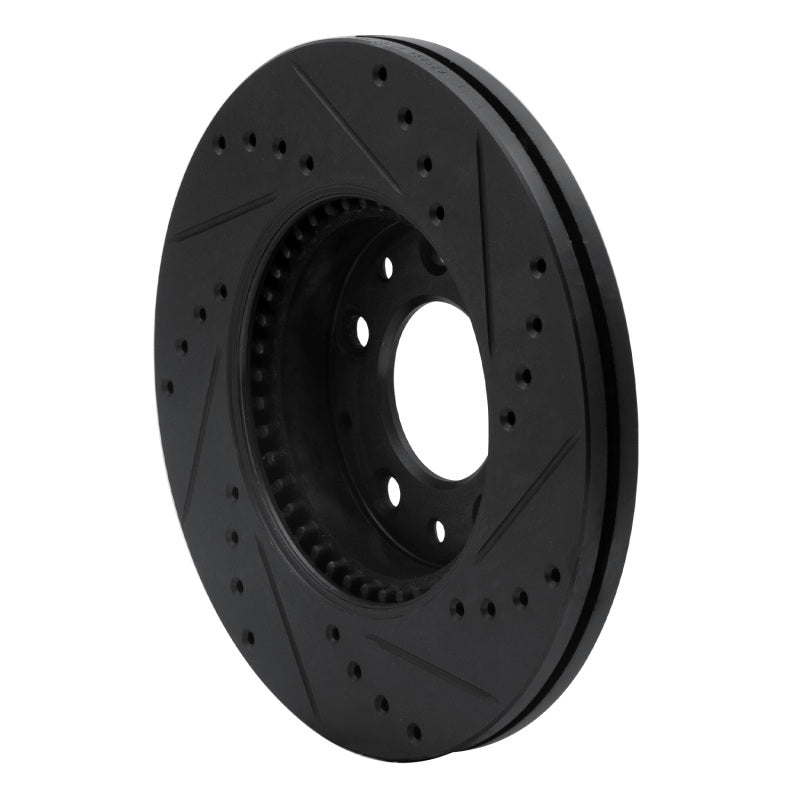 R1 Concepts R1 03-05 Mazda 6 Front Left Drilled & Slotted Black Brake Rotor