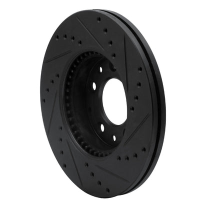 R1 Concepts R1 03-05 Mazda 6 Front Left Drilled & Slotted Black Brake Rotor