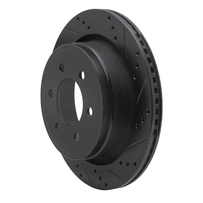 R1 Concepts R1 12-20 Ford F-150 4WD Rear Right Drilled & Slotted Black Brake Rotor