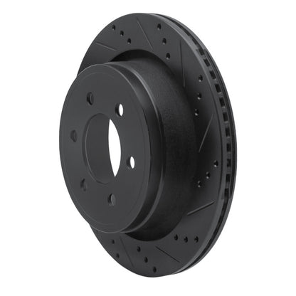 R1 Concepts R1 12-20 Ford F-150 4WD Rear Right Drilled & Slotted Black Brake Rotor