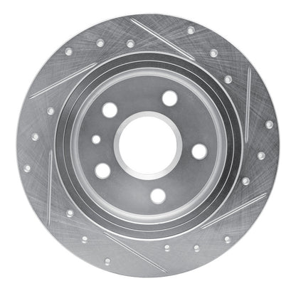 R1 Concepts R1 11-16 Buick LaCrosse Rear Left Drilled & Slotted Silver Brake Rotor