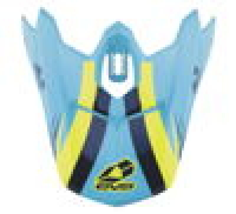 EVS T3 Works Visor - Blue/Hiviz/Yel