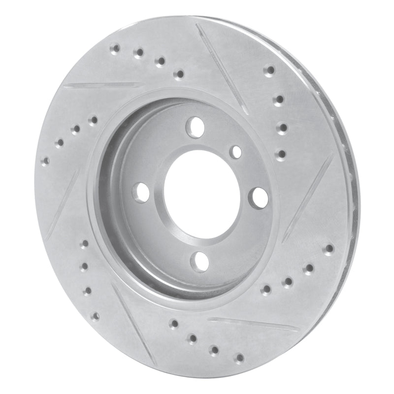 R1 Concepts R1 84-91 BMW 325IX Front Left Drilled & Slotted Silver Brake Rotor