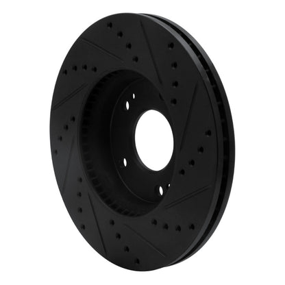 R1 Concepts R1 07-10 Kia Rondo (Canada) Front Left Drilled & Slotted Black Brake Rotor
