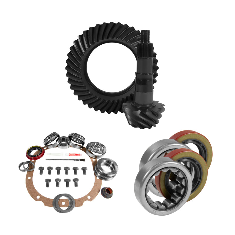 Yukon Gear & Axle Yukon Gear 8.8in Ford 3.55 Rear Ring & Pinion Install Kit 2.25in OD Axle Bearings and Seals