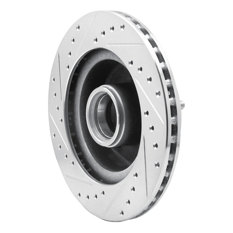 R1 Concepts R1 1987-1990 Dodge Dakota RWD Front Right Drilled & Slotted Silver Brake Rotor