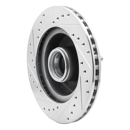 R1 Concepts R1 1987-1990 Dodge Dakota RWD Front Right Drilled & Slotted Silver Brake Rotor