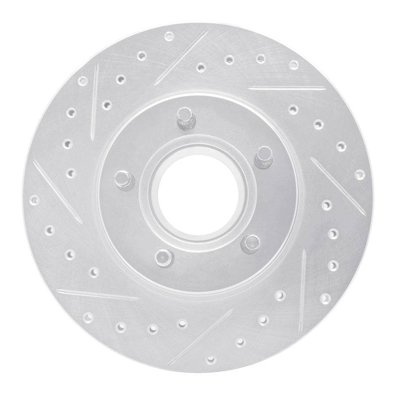 R1 Concepts R1 95-97 Ford Ranger (USA/Canada) Front Left Drilled & Slotted Silver Brake Rotor
