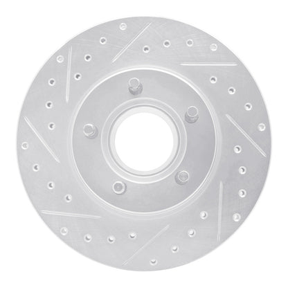 R1 Concepts R1 95-97 Ford Ranger (USA/Canada) Front Left Drilled & Slotted Silver Brake Rotor