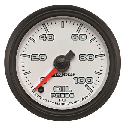 Autometer Pro-Cycle Gauge Oil Pressure 2 1/16in 100psi Digital Stepper Motor White