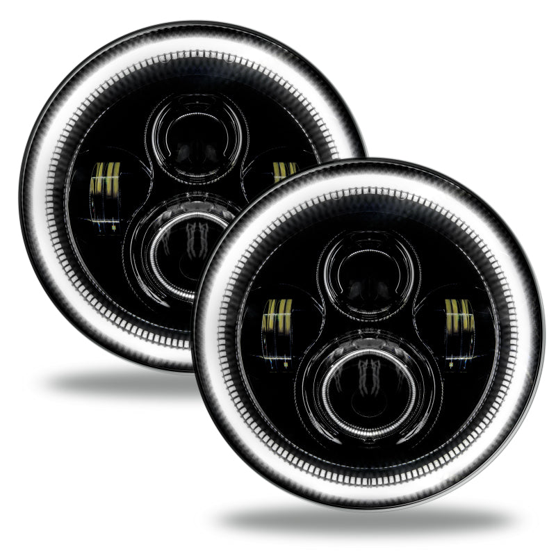 ORACLE Lighting Oracle 7in High Powered LED Headlights - Black Bezel - White