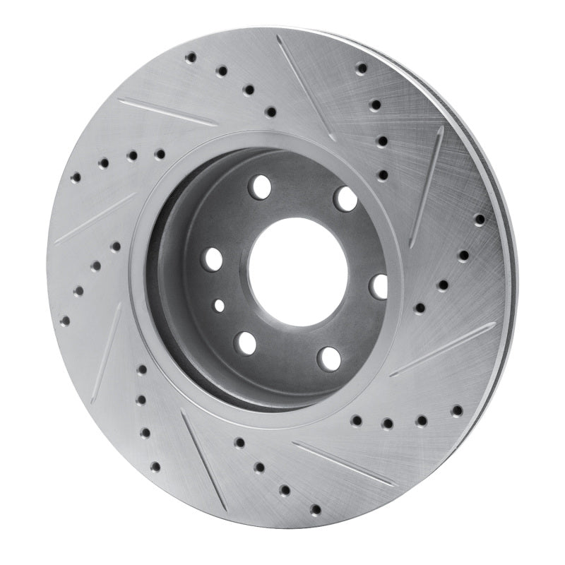 R1 Concepts R1 15-20 Chevrolet Colorado Front Left Drilled & Slotted Silver Brake Rotor