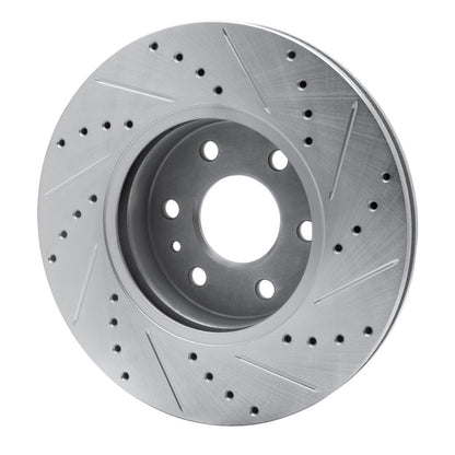 R1 Concepts R1 15-20 Chevrolet Colorado Front Left Drilled & Slotted Silver Brake Rotor