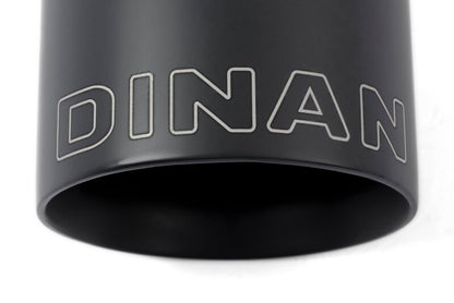 Dinan Double-Walled 4in Clamp-On Exhaust Tip - Black - 4in Outlet / 3in Inlet