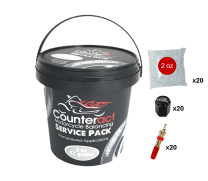 Counteract Motorcycle Balance Beads Shop Service Bucket: 20 packs - 2oz bags