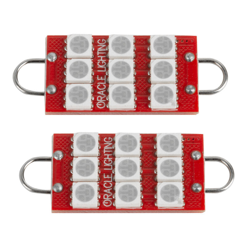 ORACLE Lighting Oracle 44MM 6 LED 3 Chip - Loop Festoon Bulbs (Pair) - Red