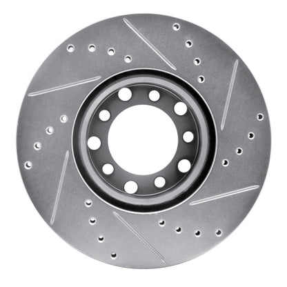 R1 Concepts R1 72-74 Mercedes-Benz 350SL Front Left Drilled & Slotted Silver Brake Rotor