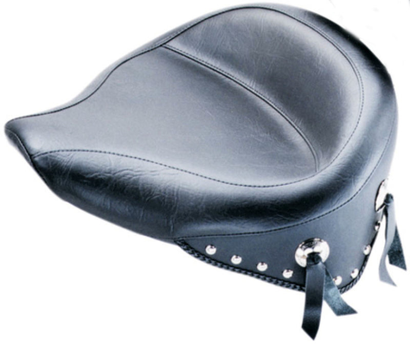 Mustang Motorcycle Mustang 84-06 Harley Standard Rear Tire Wide Touring Solo Seat w/Studs - Black