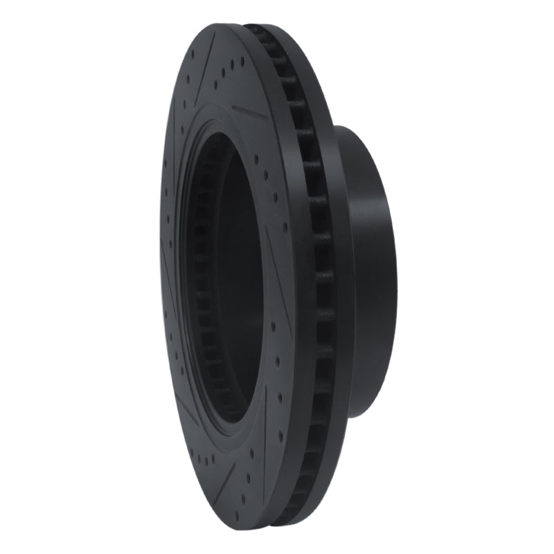 R1 Concepts R1 12-21 Nissan NV1500 Front Right Drilled & Slotted Black Brake Rotor