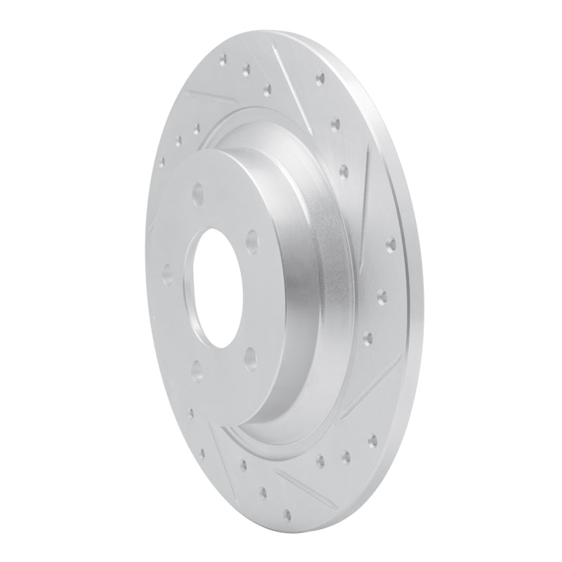 R1 Concepts R1 06-15 Mazda 5 Rear Right Drilled & Slotted Silver Brake Rotor