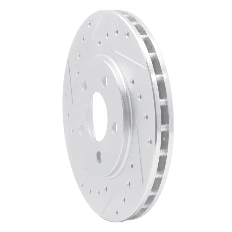 R1 Concepts R1 95-00 Chrysler SEBRING Front Left Drilled & Slotted Silver Brake Rotor