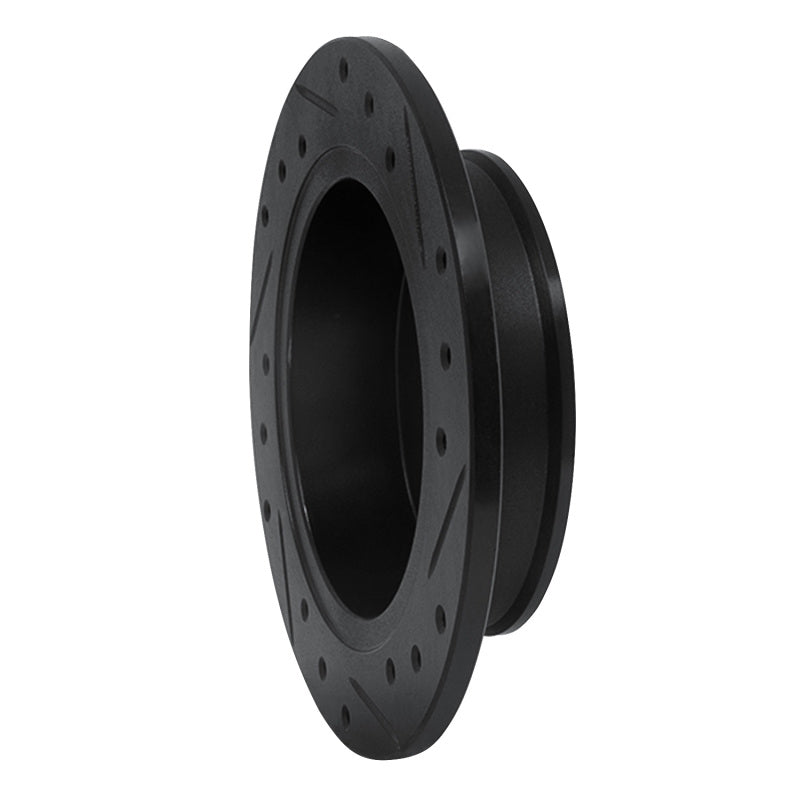 R1 Concepts R1 85-87 Toyota Corolla (US/Canada) Rear Left Drilled & Slotted Black Brake Rotor