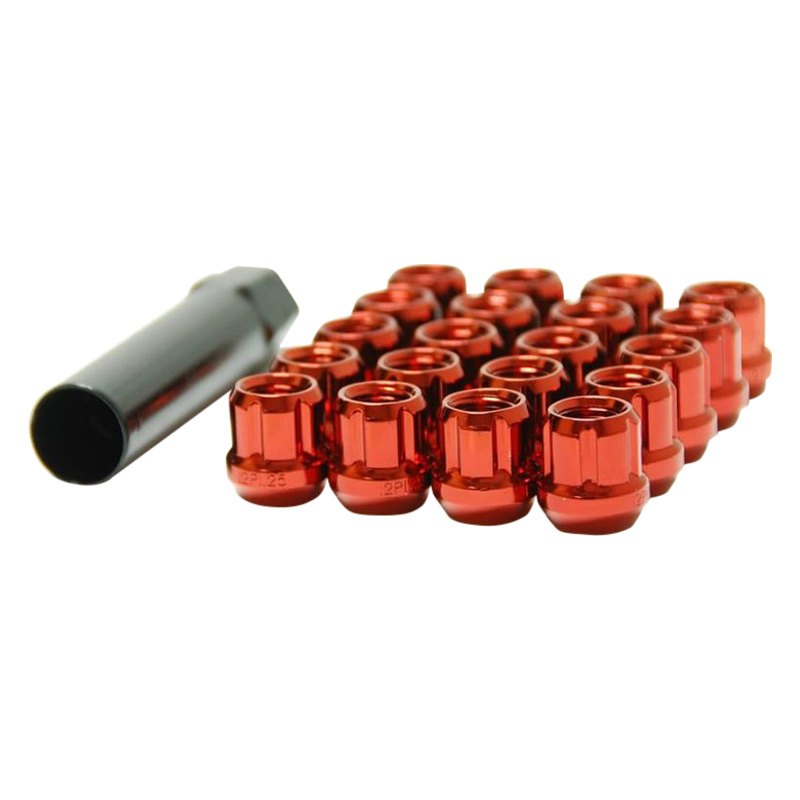 MUTEKI 31885R LUG NUTS KIT 12X1.25 RED (OPEN END)