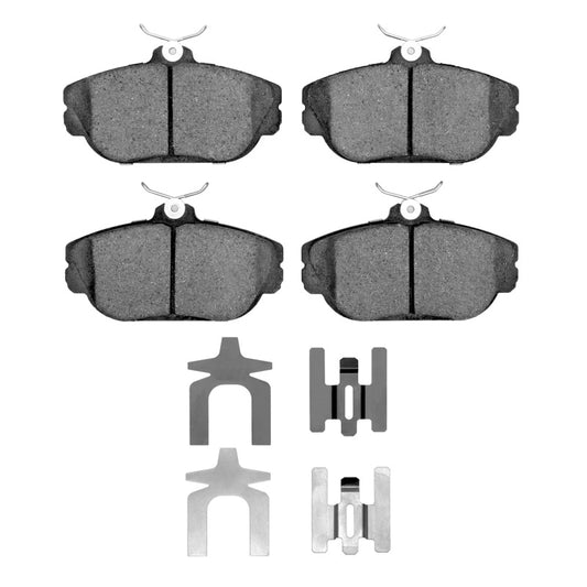 R1 Concepts R1 93-00 Ford Windstar Front Semi Met Pads & Hardware Kit