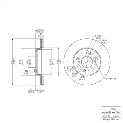 DFC 12-15 Acura ILX Front Brake Rotor