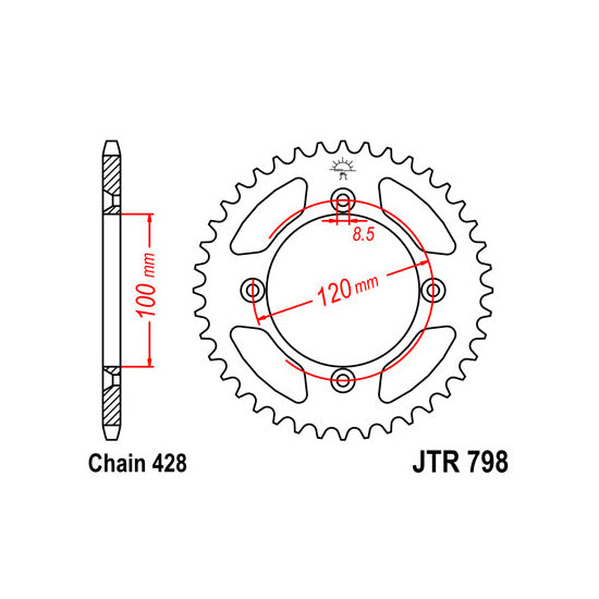 JT JTR798,56 Chain Sprocket