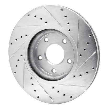 R1 Concepts R1 07-17 Nissan Juke Front Left Drilled & Slotted Silver Brake Rotor
